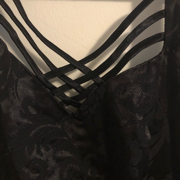 Vintage Dramatix jacquard halter top mini dress - Picture 5 of 9